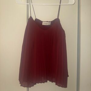 Abercrombie & Fitch Asymmetrical Burgundy Skirt